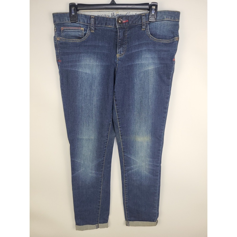 Tommy Hilfiger Women's Jeans Size 11/12 Blue Modern Skinny Crop Ankle Denim Pant